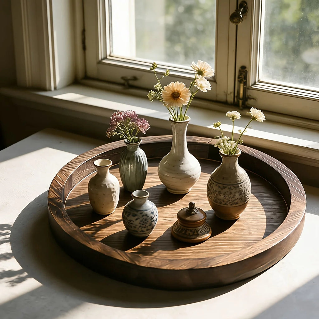 Hearthwood Rustic Wooden Display Tray