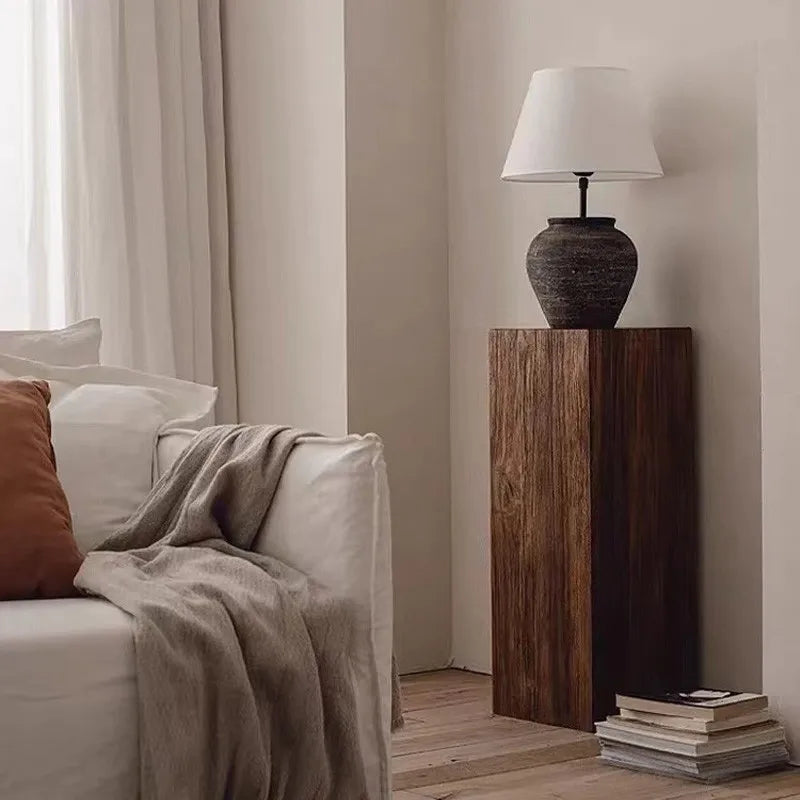 Alden Solid Pine Sculptural Pedestal