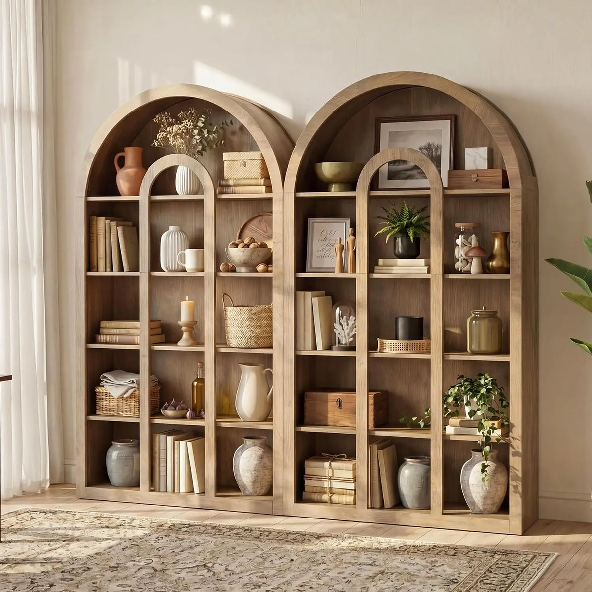Ellery Arched Bookcase Set