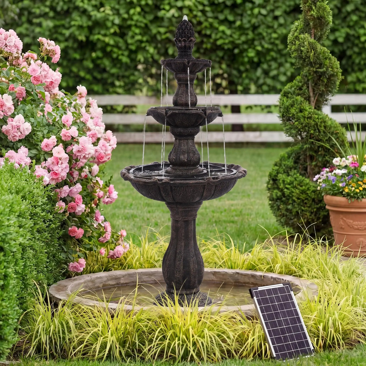 Celeste Solar Cascading Fountain