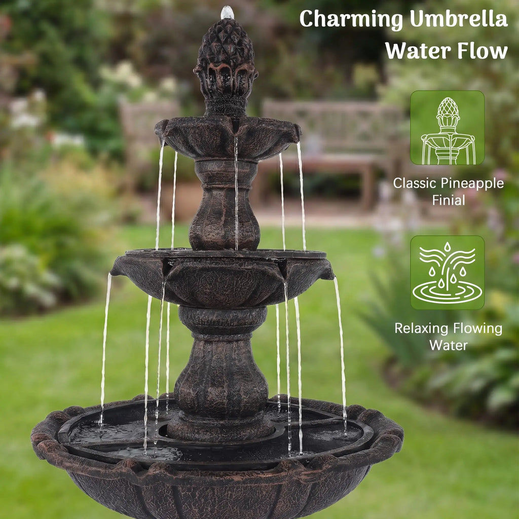 Celeste Solar Cascading Fountain