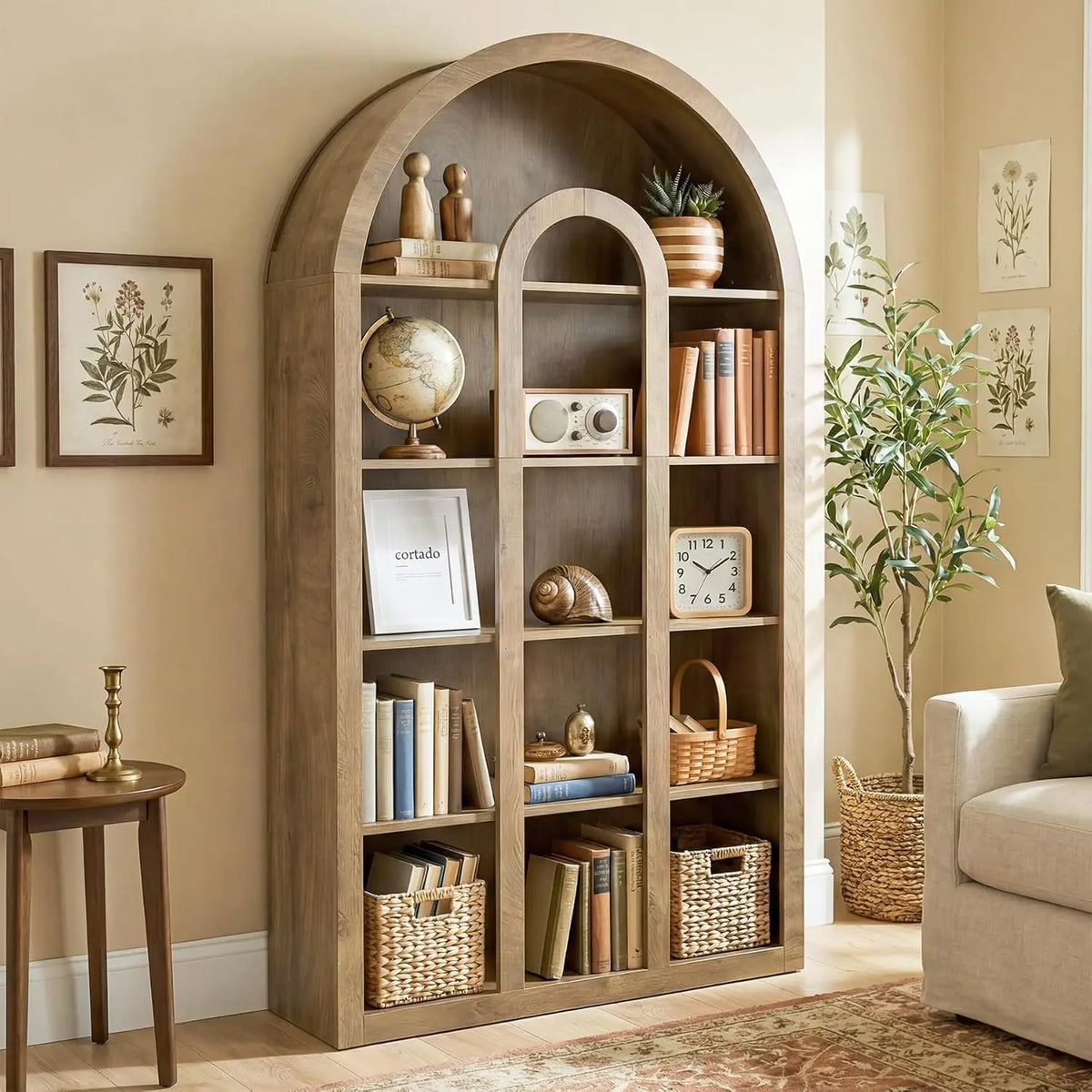 Ellery Arched Bookcase Set