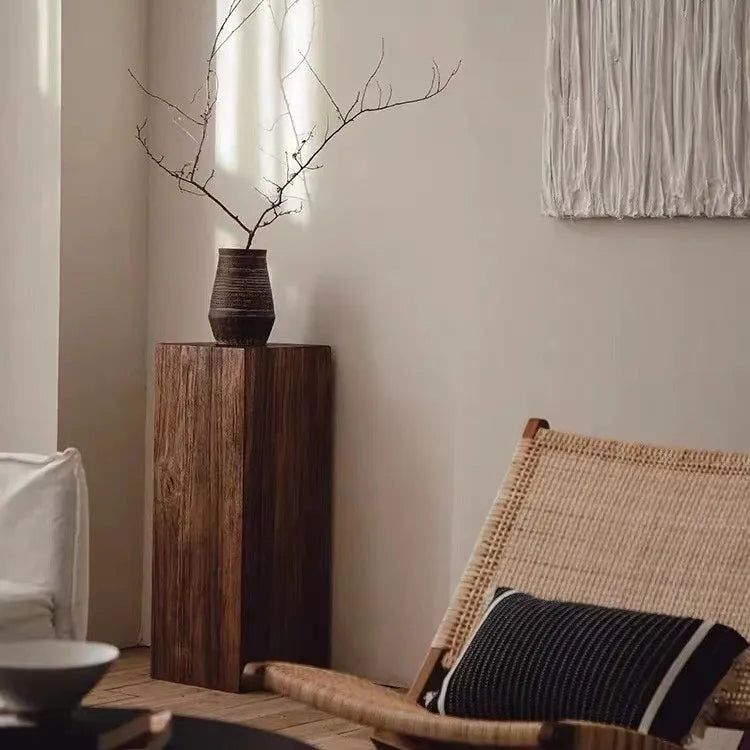 Alden Solid Pine Sculptural Pedestal