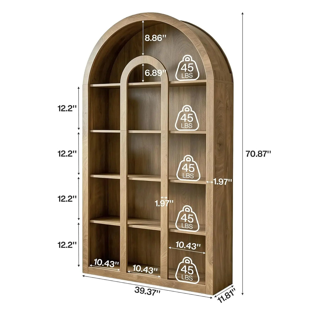 Ellery Arched Bookcase Set