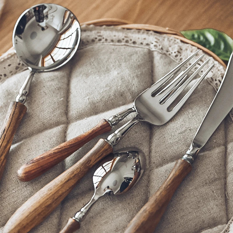 Teak Cutlery Set