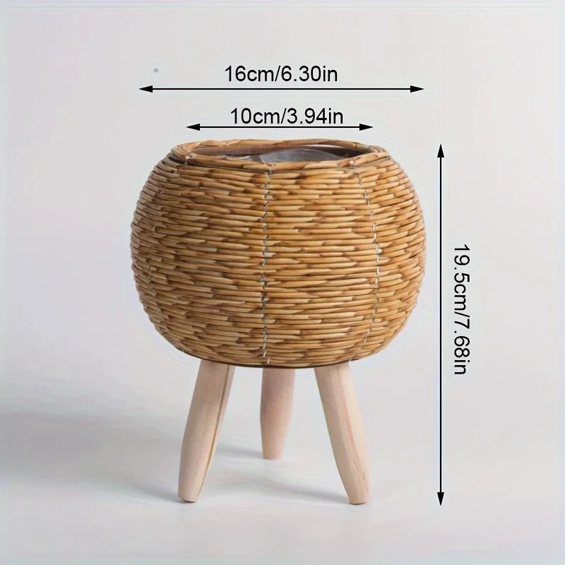 Marlowe Raised Rattan Planter