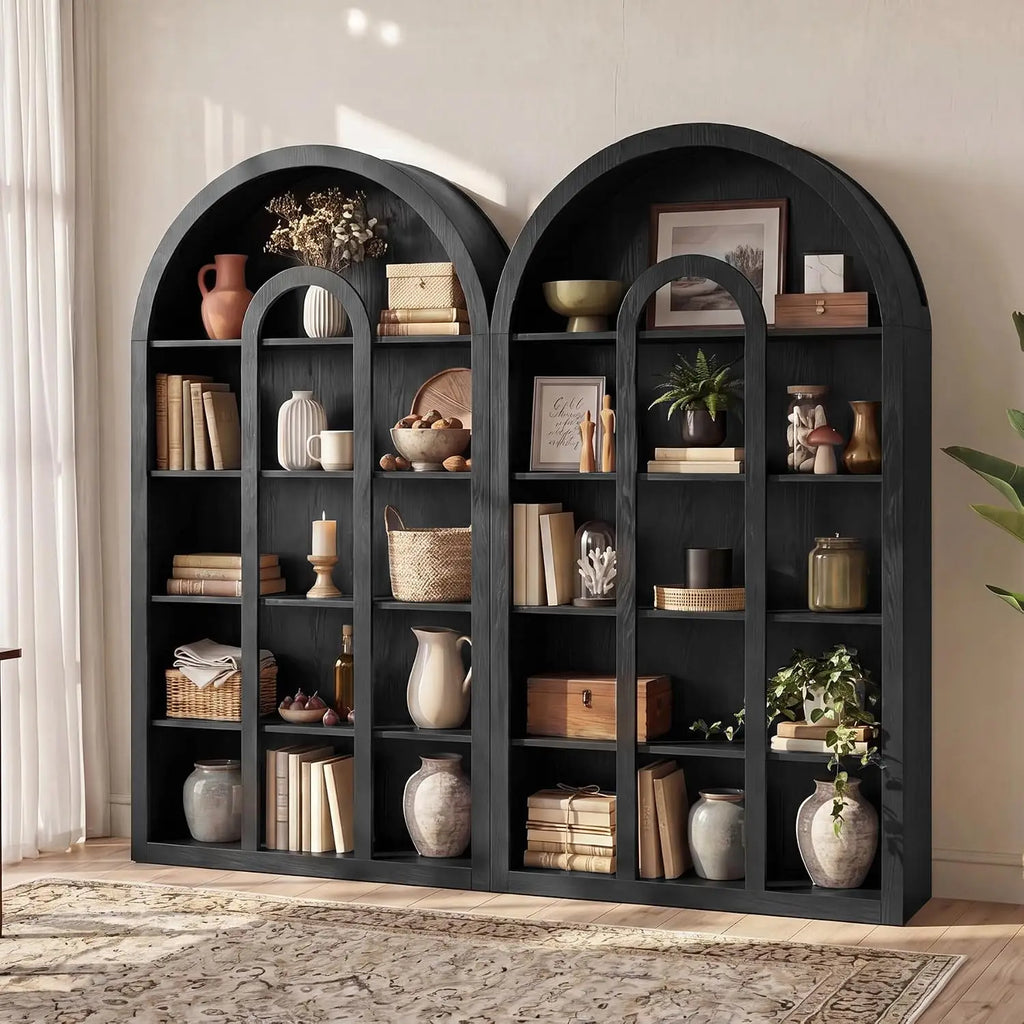 Ellery Arched Bookcase Set