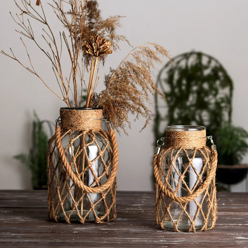 Elodie Handwoven Glass Vase