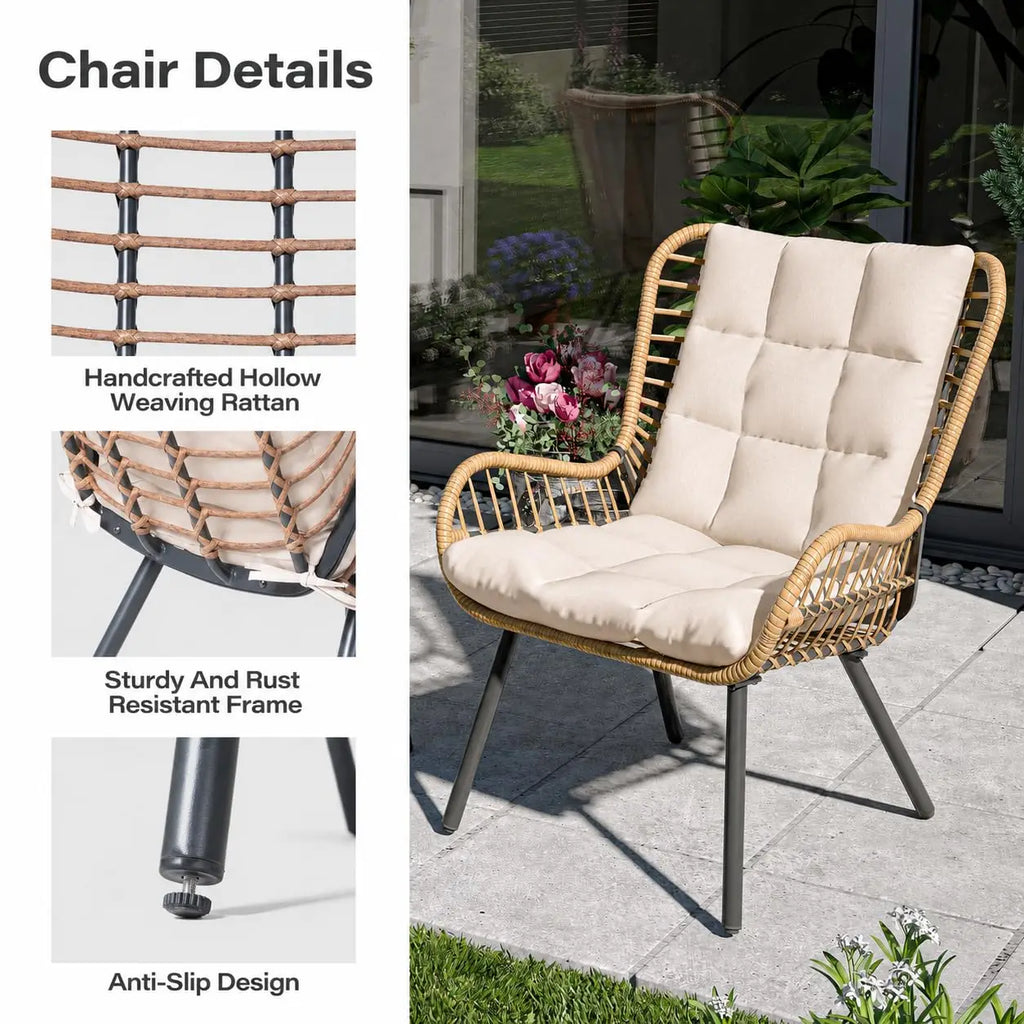 Calista 3-Piece Outdoor Bistro Set