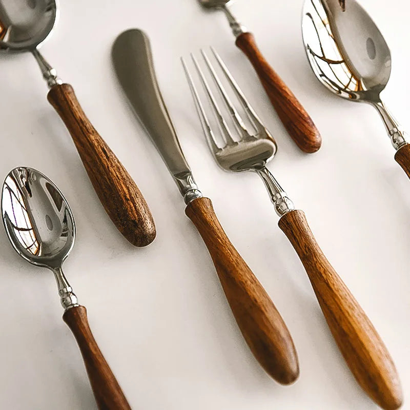 Teak Cutlery Set