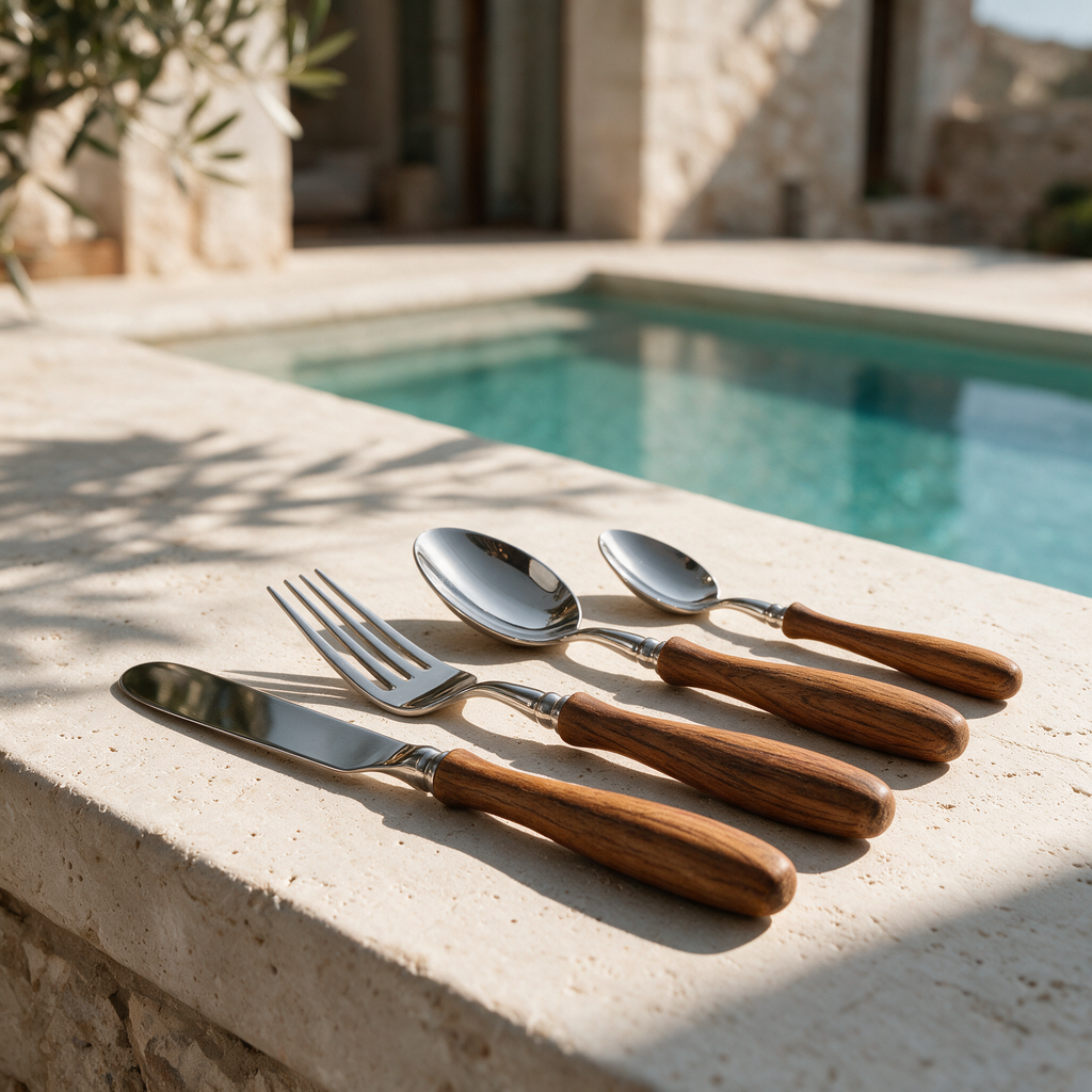 Teak Cutlery Set
